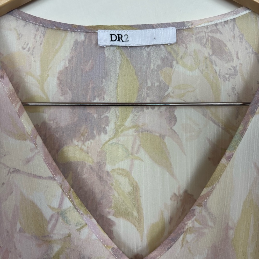 DR2 Ruffled Babydoll Top women's Sz L/XL Pleated Coquette Cottagecore Fairycore - Picture 2 of 13